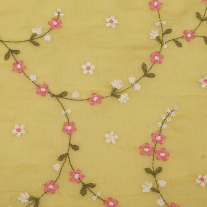Chanderi Embroidery Fabric