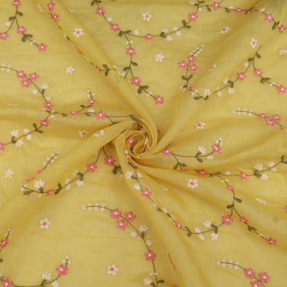 Chanderi Embroidery Fabric
