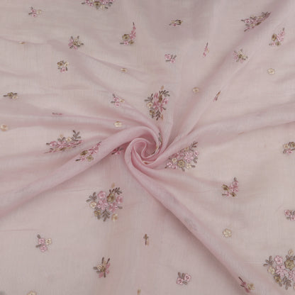 Chanderi Embroidery Fabric