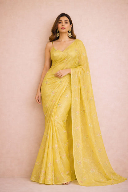 Chanderi Embroidery Fabric