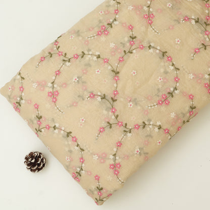 Chanderi Embroidery Fabric