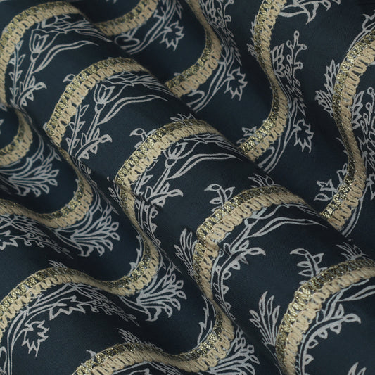 Colored Cotton Gota Work Fabric