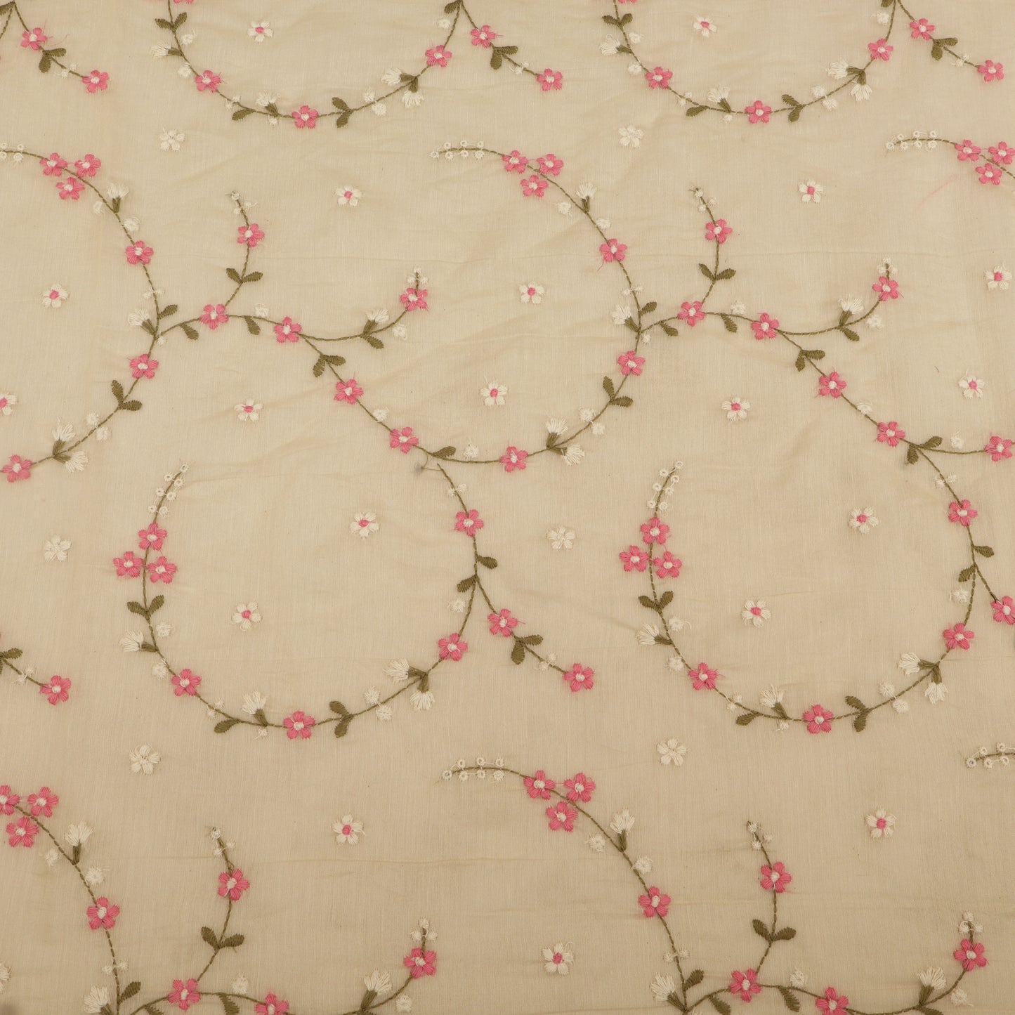 Chanderi Embroidery Fabric