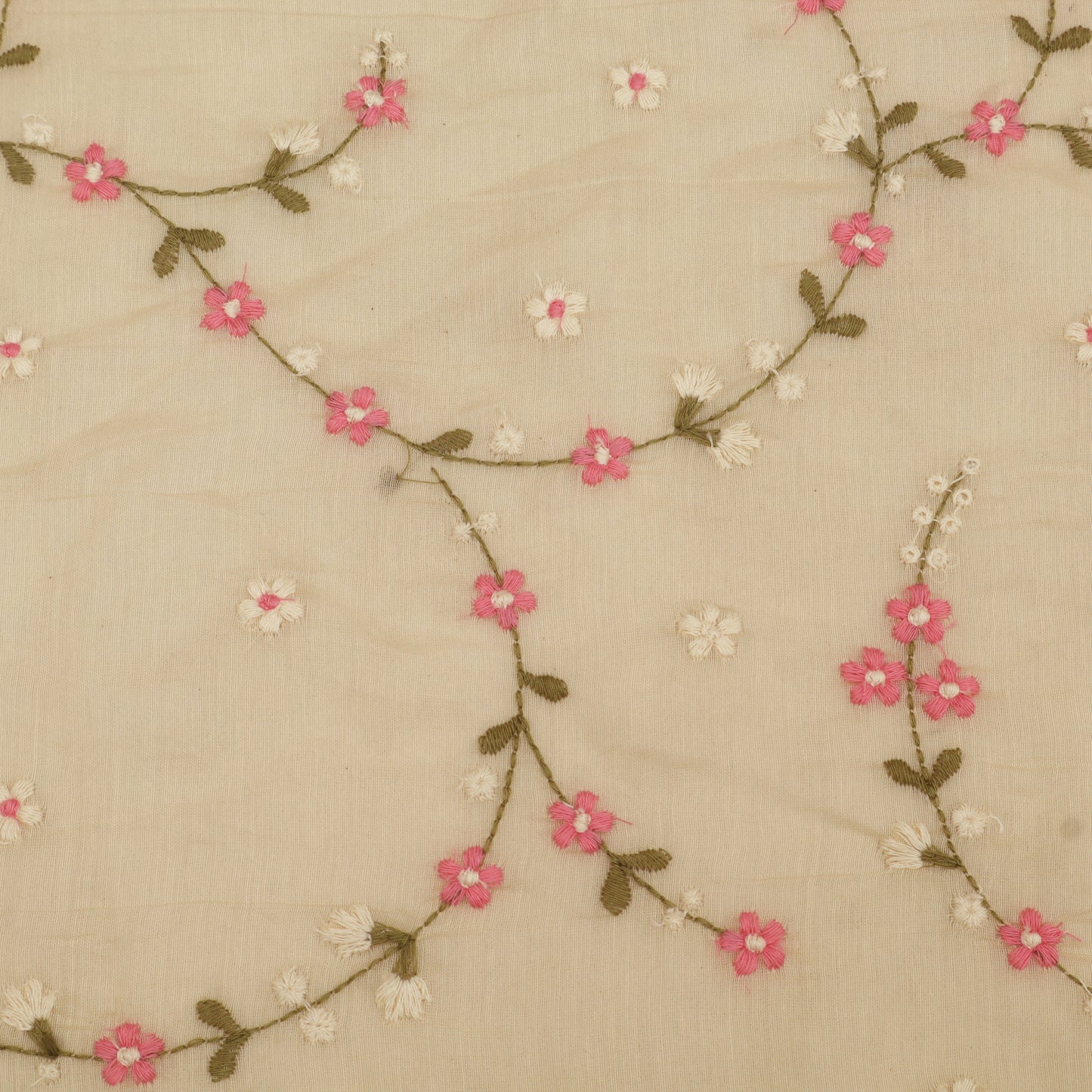 Chanderi Embroidery Fabric