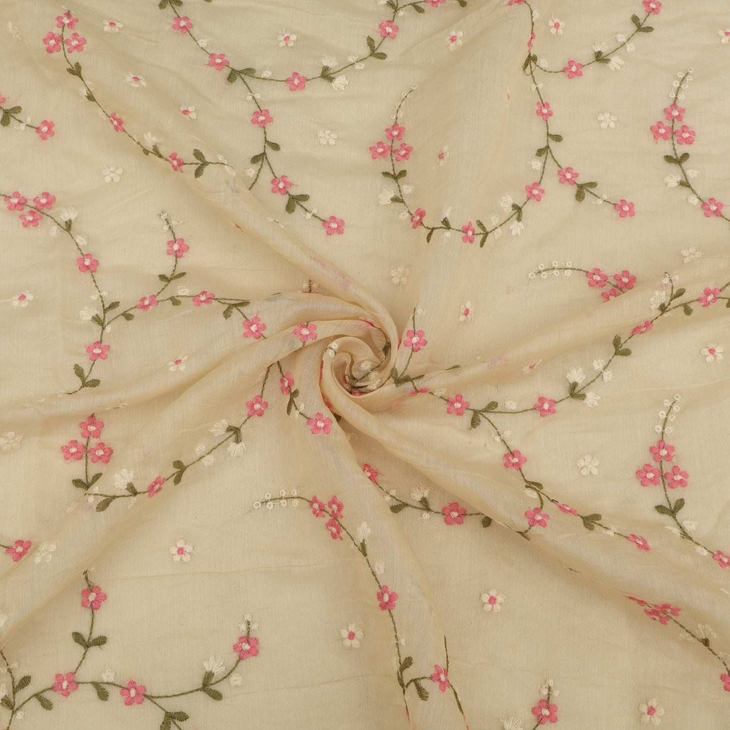 Chanderi Embroidery Fabric