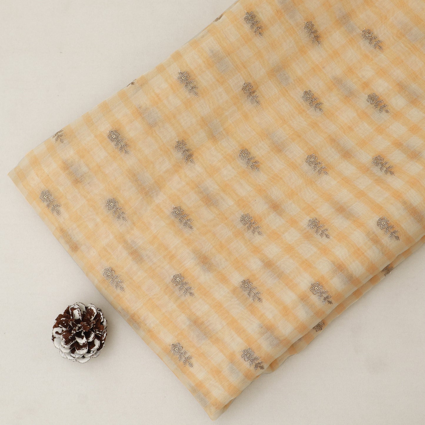 Chanderi Embroidery Fabric