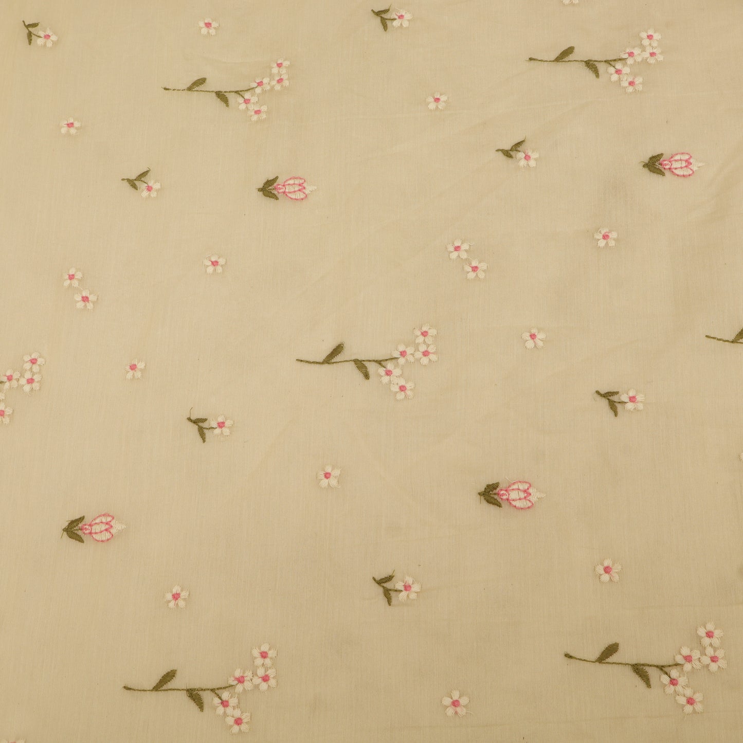 Chanderi Embroidery Fabric