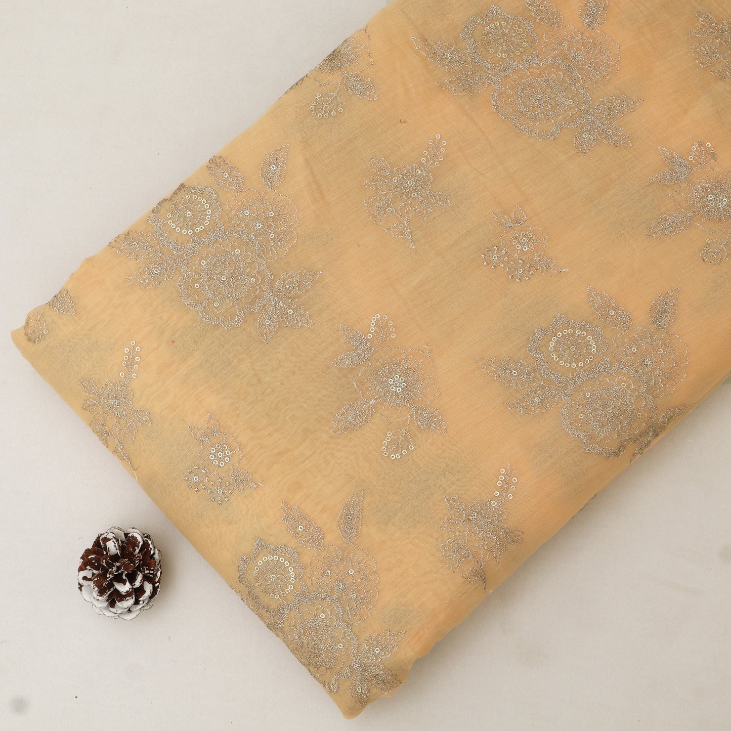 Chanderi Embroidery Fabric