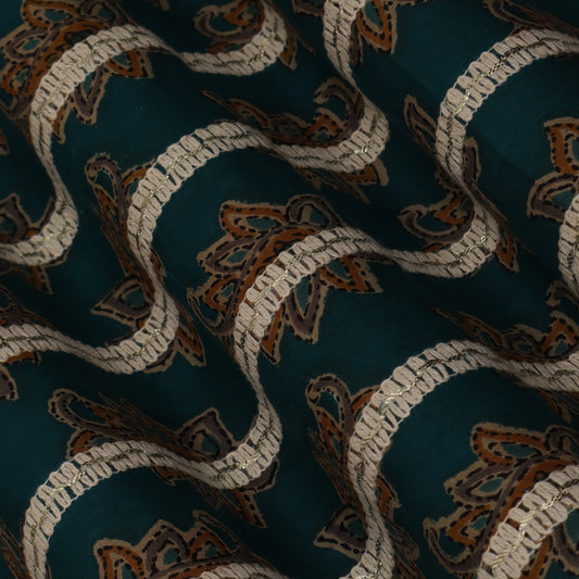 Colored Cotton Gota Work Fabric