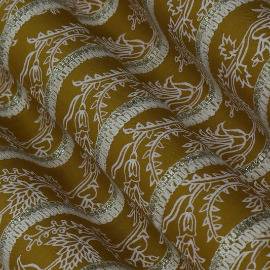 Colored Cotton Gota Work Fabric