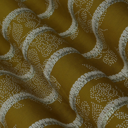 Colored Cotton Gota Work Fabric