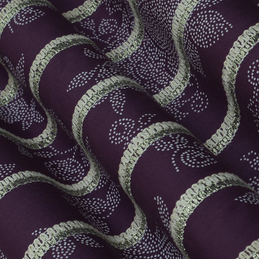 Colored Cotton Gota Work Fabric