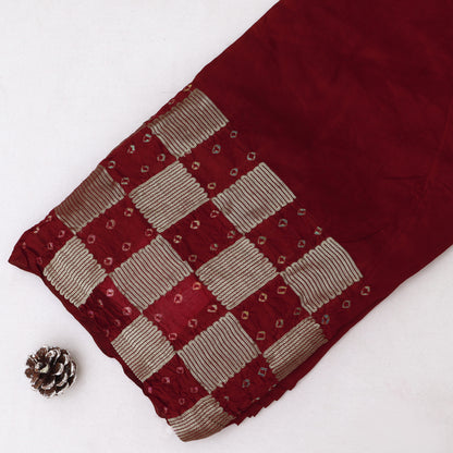 Pure Munga Bandhani Brocade Fabric
