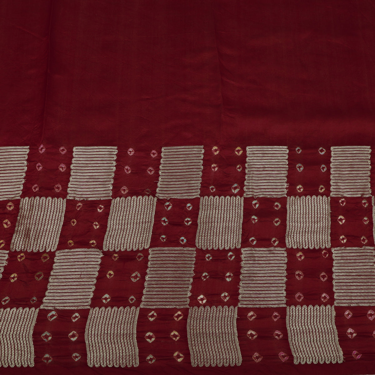 Pure Munga Bandhani Brocade Fabric