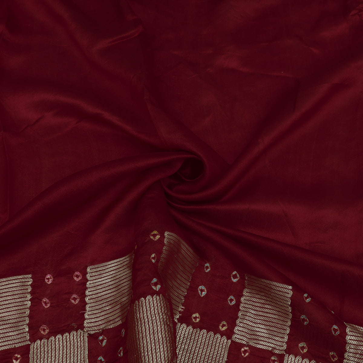 Pure Munga Bandhani Brocade Fabric