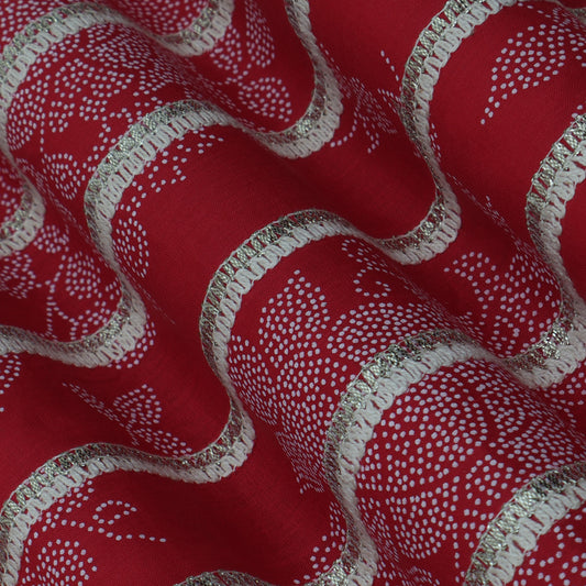 Colored Cotton Gota Work Fabric