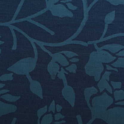 Blue Color Denim Lycra Print Fabric