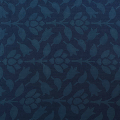 Blue Color Denim Lycra Print Fabric