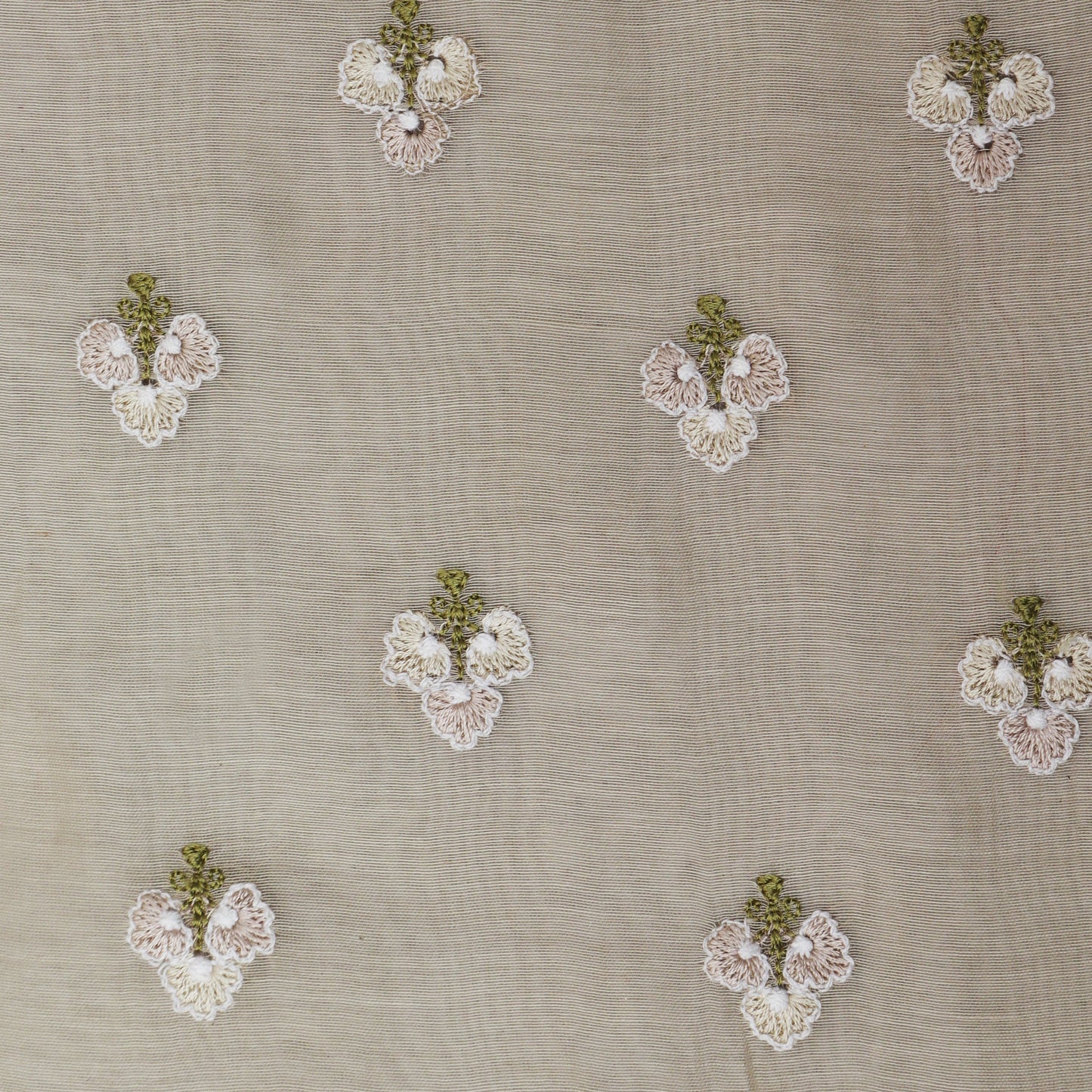 Mouse Color Chanderi Booti Fabric