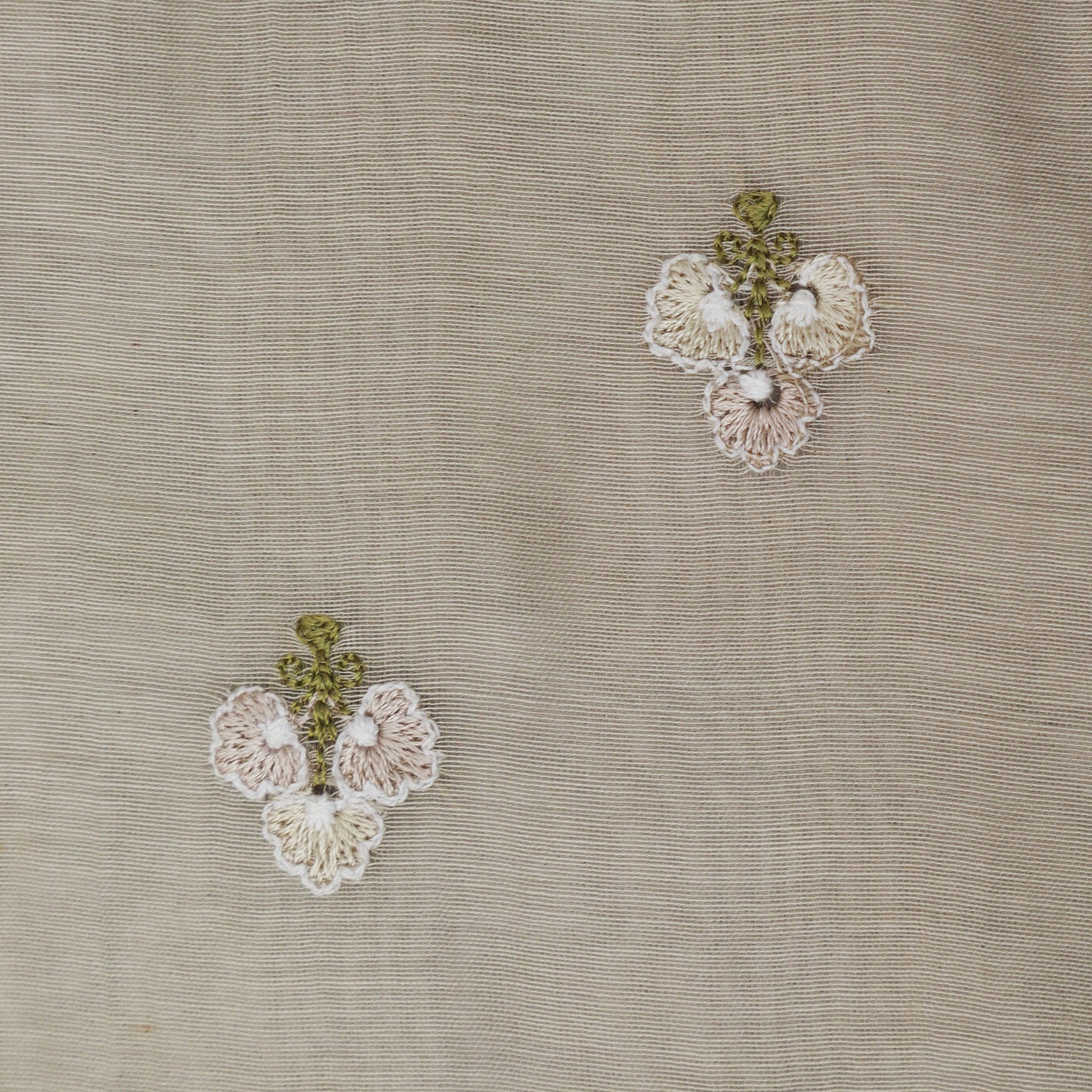 Mouse Color Chanderi Booti Fabric