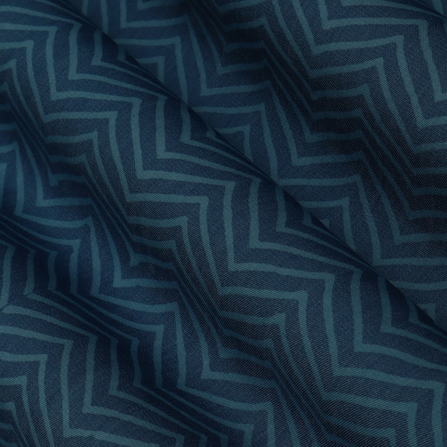 Blue Color Denim Lycra Print Fabric