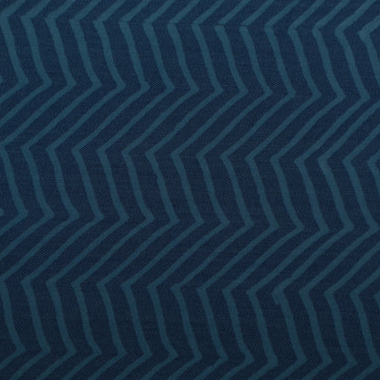 Blue Color Denim Lycra Print Fabric