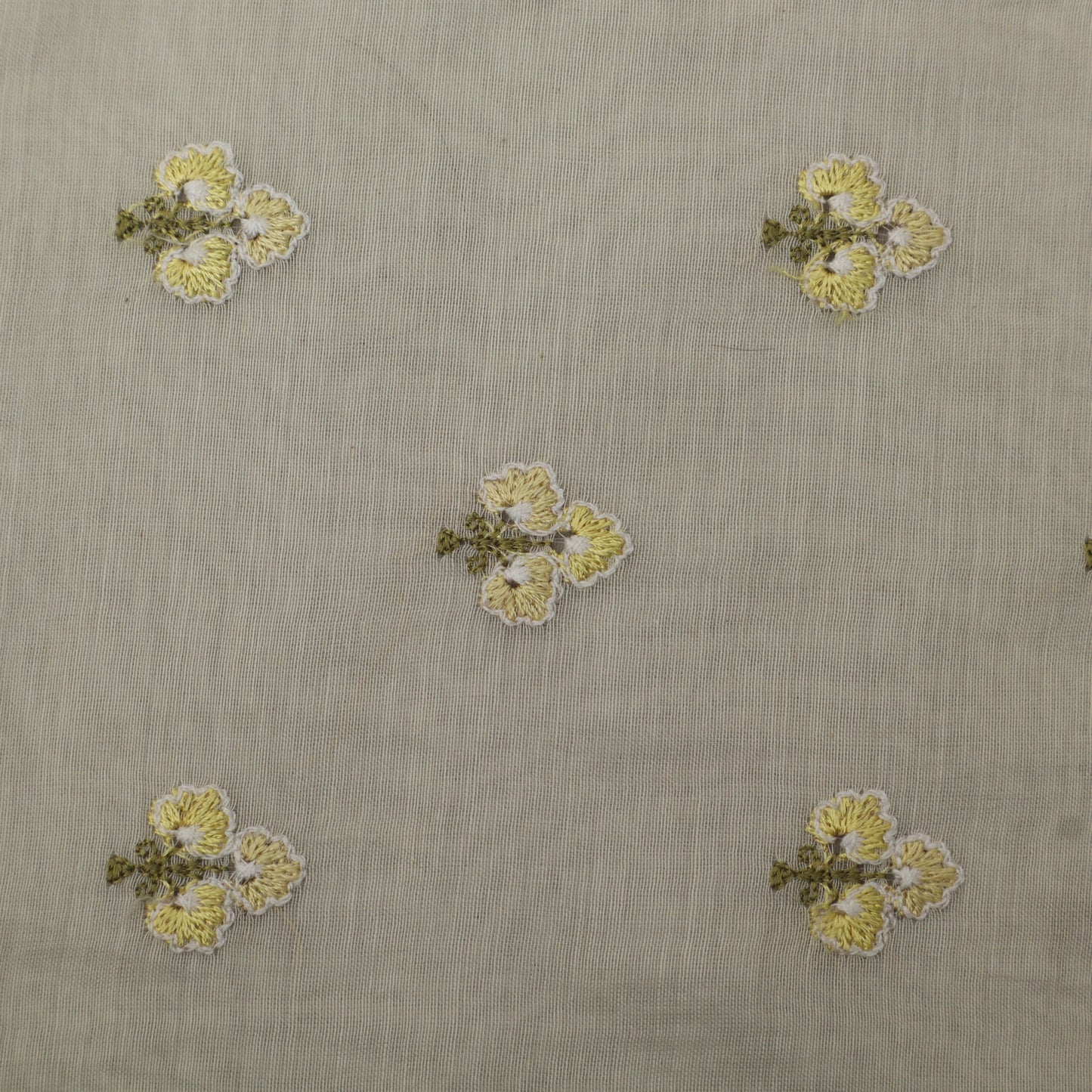 Beige Color Chanderi Booti Fabric