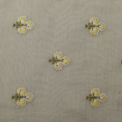 Beige Color Chanderi Booti Fabric