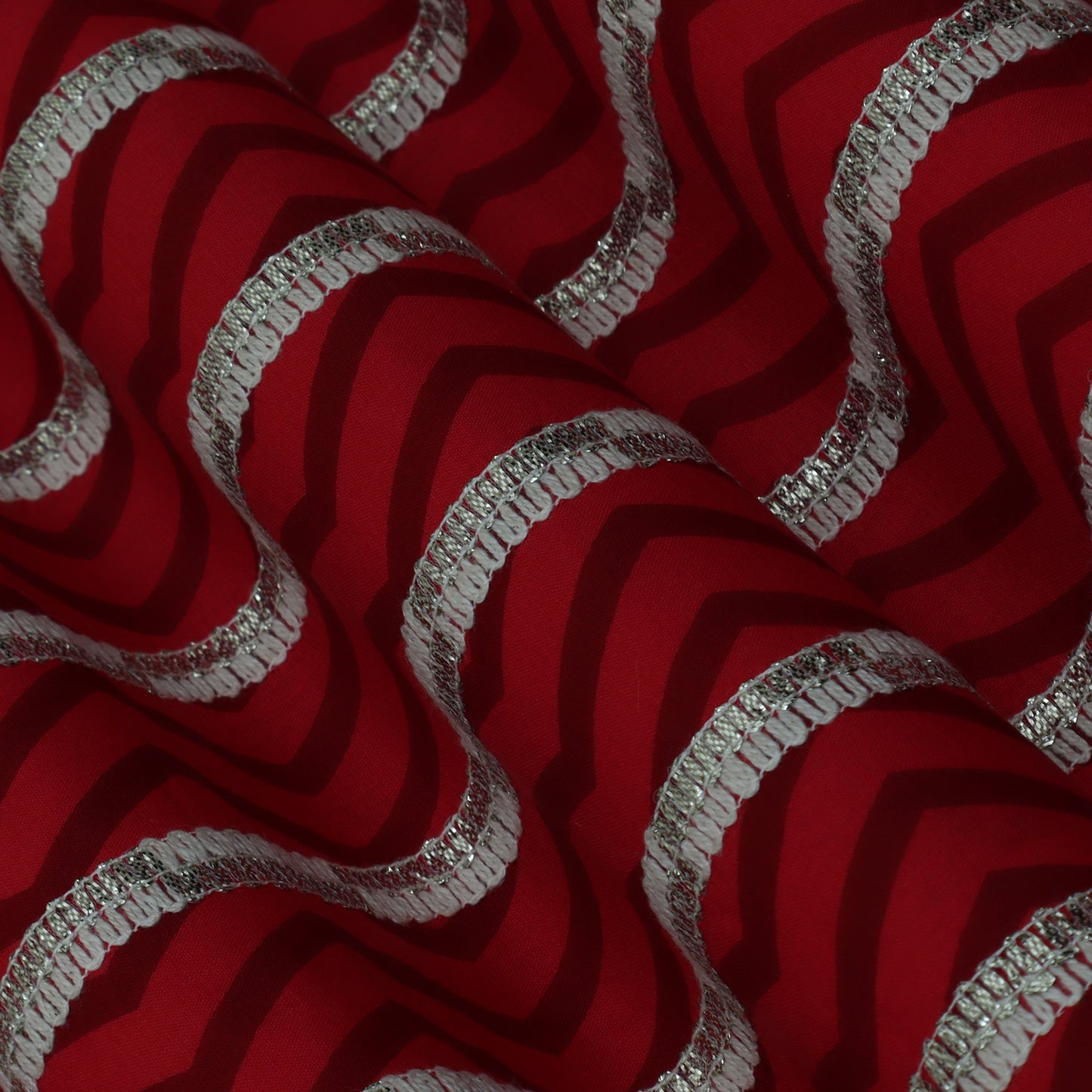 Colored Cotton Gota Work Fabric