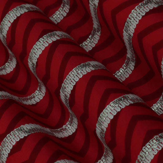 Colored Cotton Gota Work Fabric