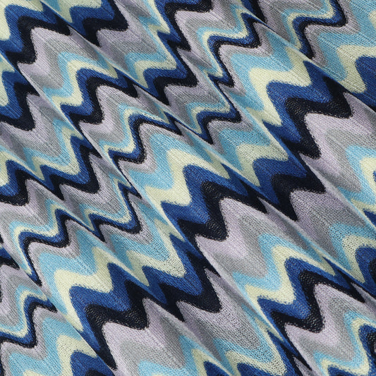 Zig Zag Pattern Multicolor Crosia Fabric