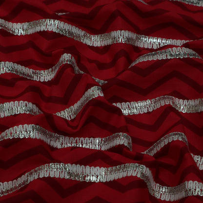 Colored Cotton Gota Work Fabric