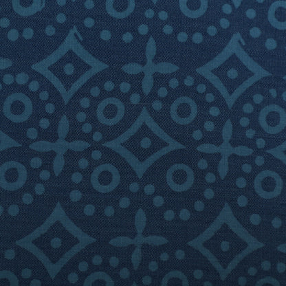 Blue Color Denim Lycra Print Fabric