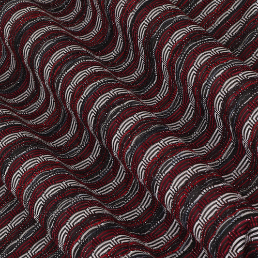 Crosia Fabric Black Red White Pattern