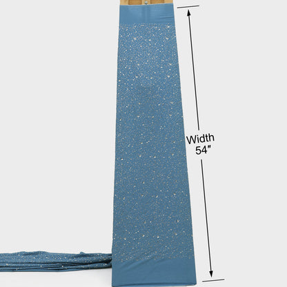 Denim Sequins Embroidery Fabric