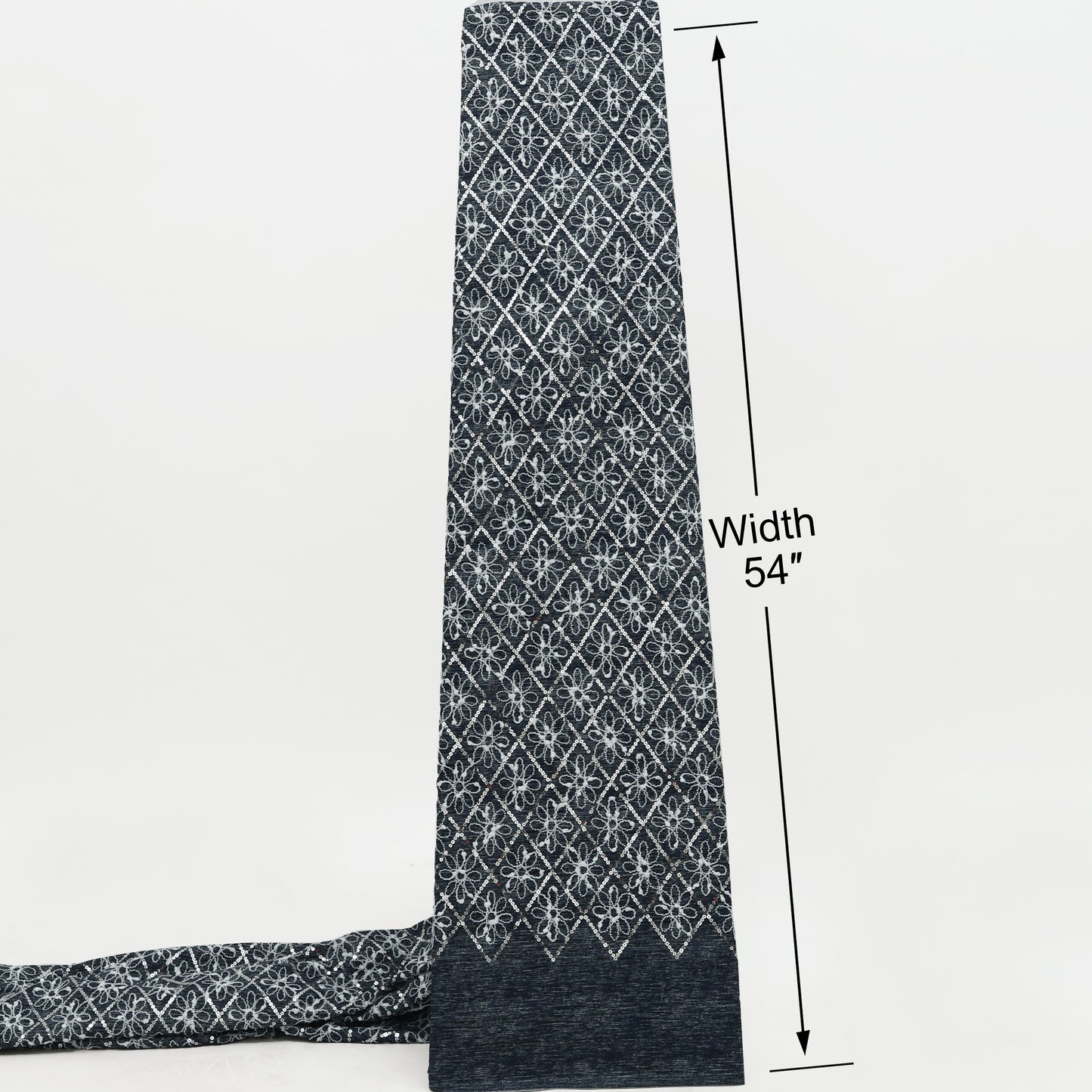 Floral Sequins Embroidery Fabric