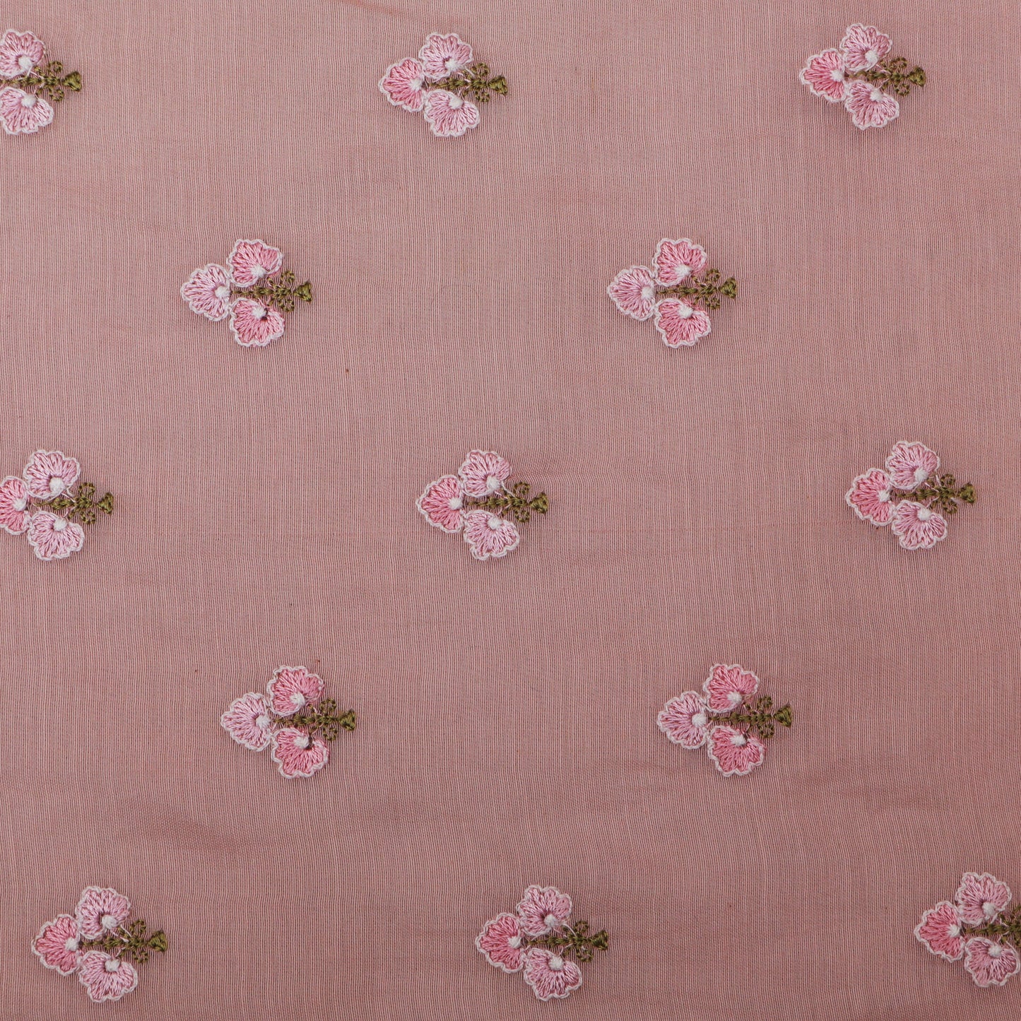 Flamingo Pink  Color Chanderi Booti Fabric