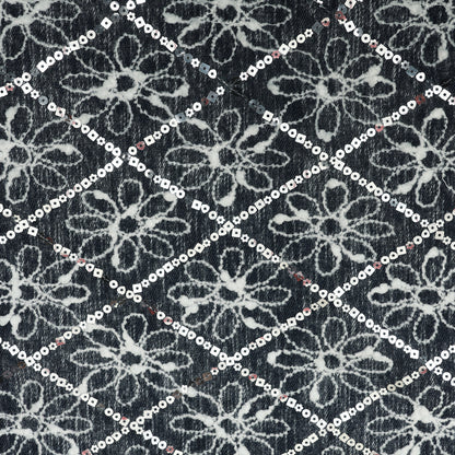 Floral Sequins Embroidery Fabric