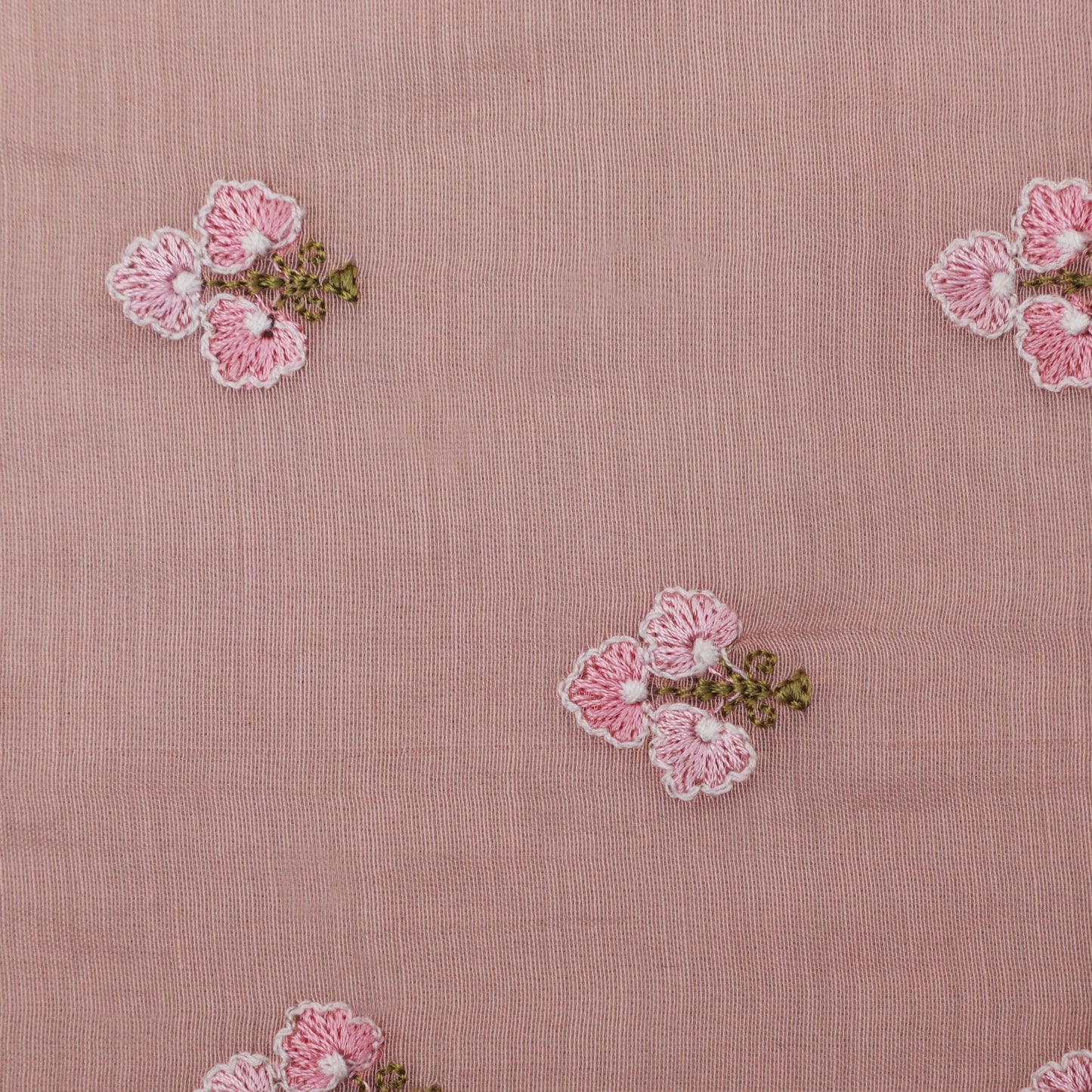 Flamingo Pink  Color Chanderi Booti Fabric