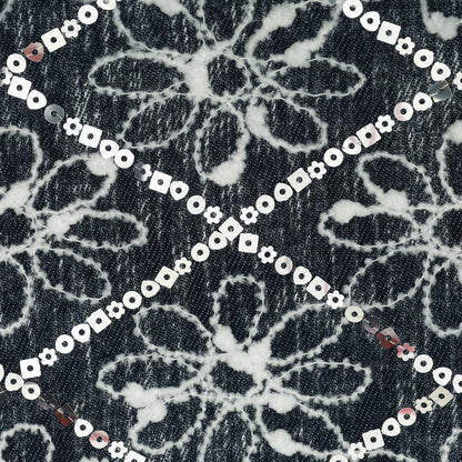 Floral Sequins Embroidery Fabric
