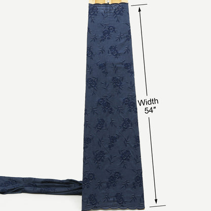 Floral Denim Embroidery Fabric