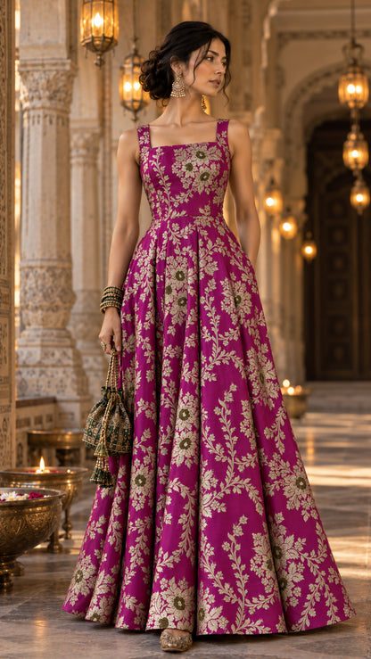 Katan Meena Brocade Fabric
