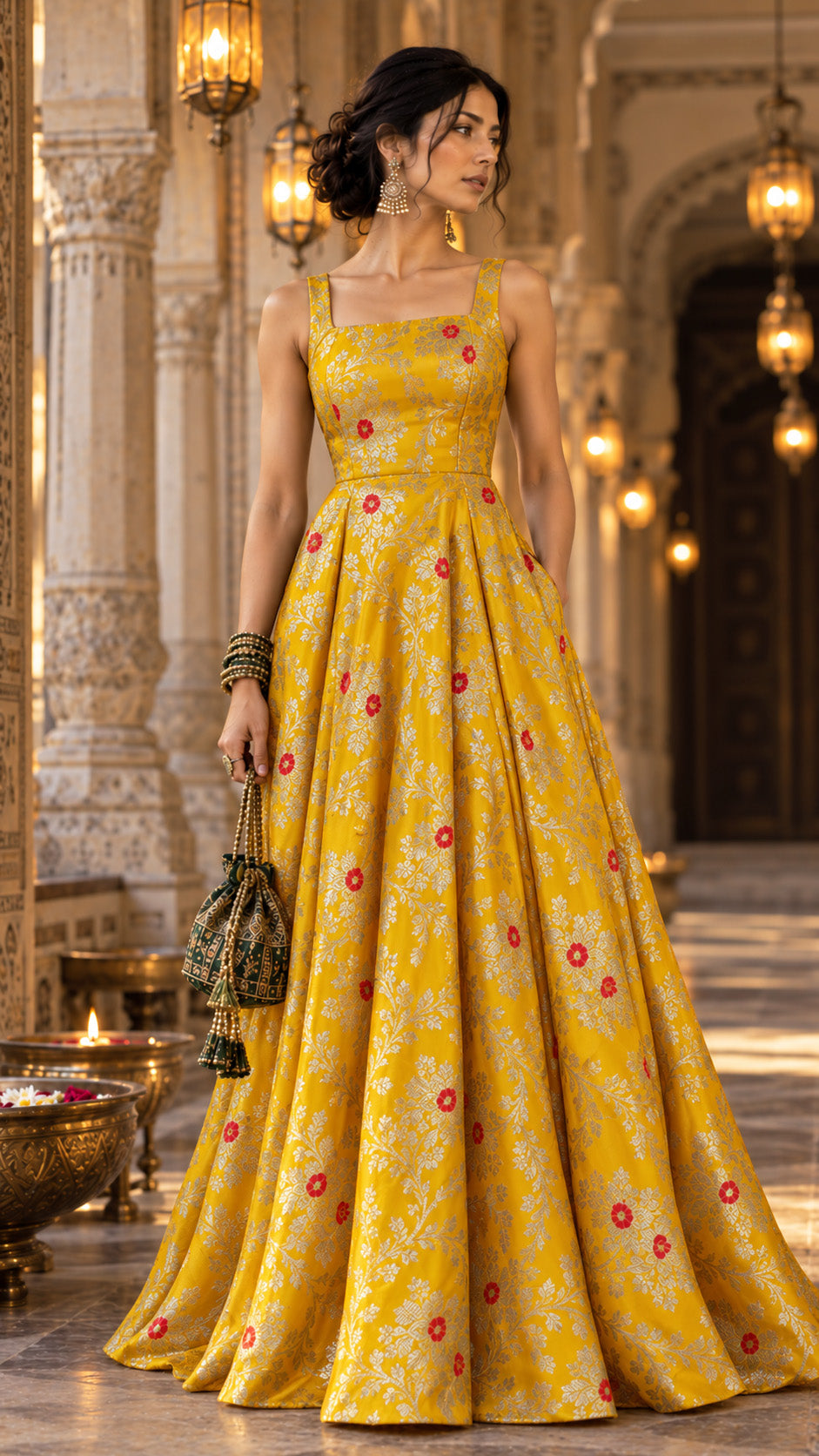 Katan Meena Brocade Fabric