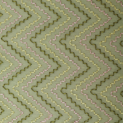 Pista Green Color Chanderi Booti Fabric