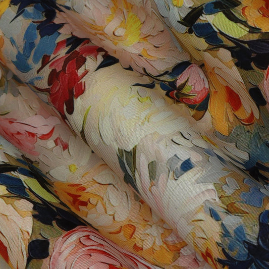 Colored Rayon Print Fabric