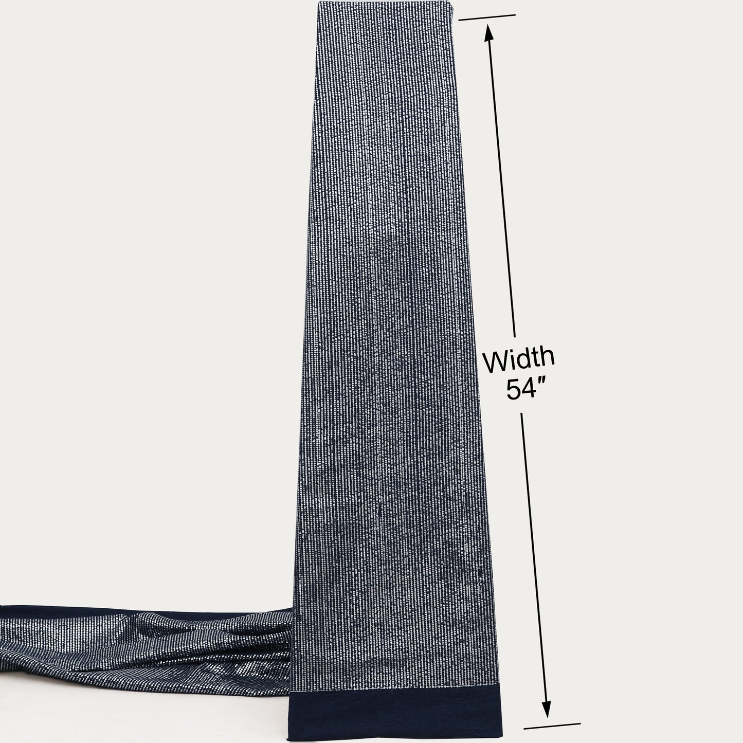 Denim Sequins Embroidery Fabric