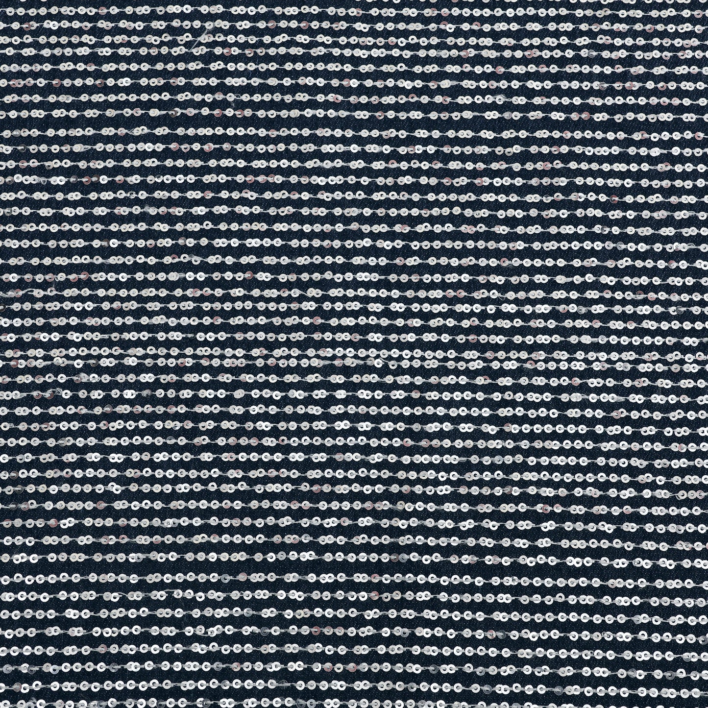Denim Sequins Embroidery Fabric