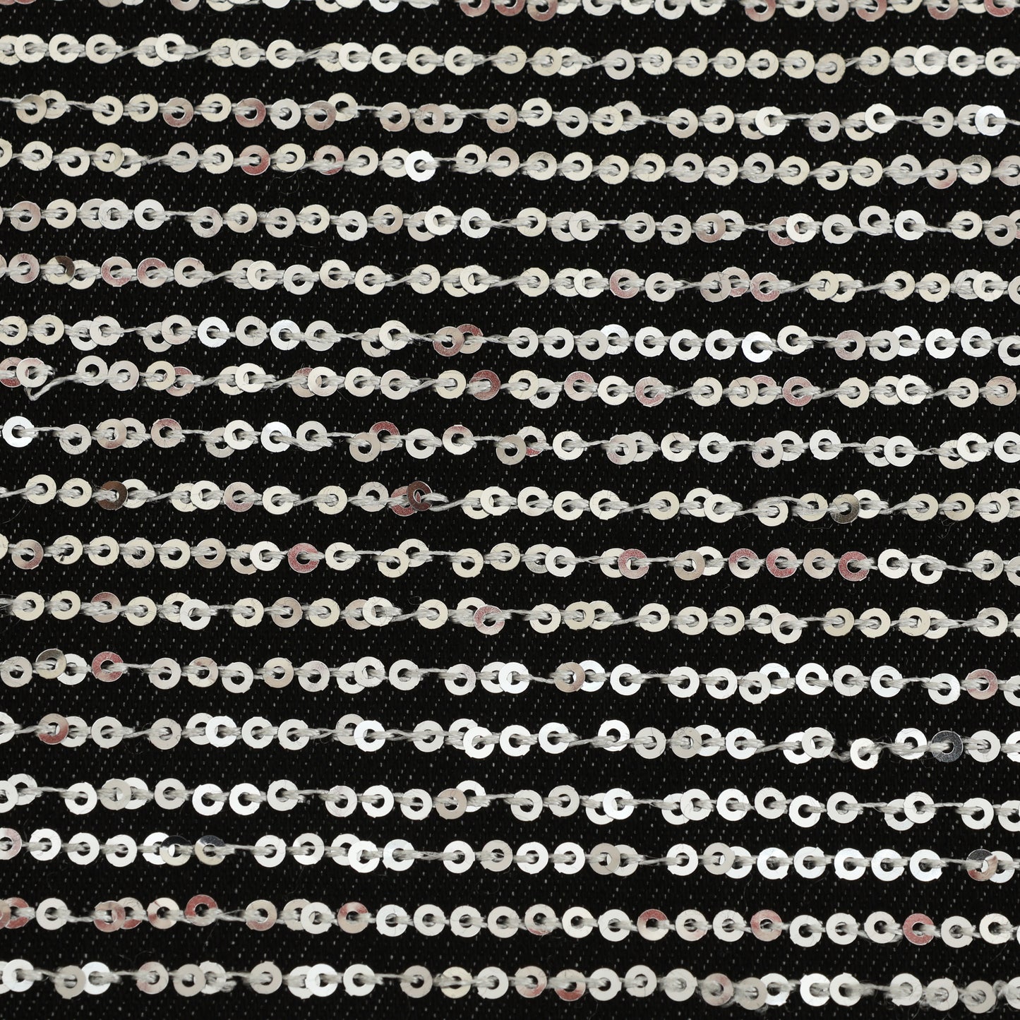 Denim Sequins Embroidery Fabric