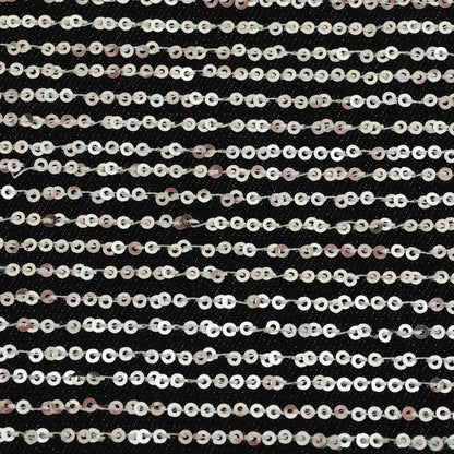 Denim Sequins Embroidery Fabric