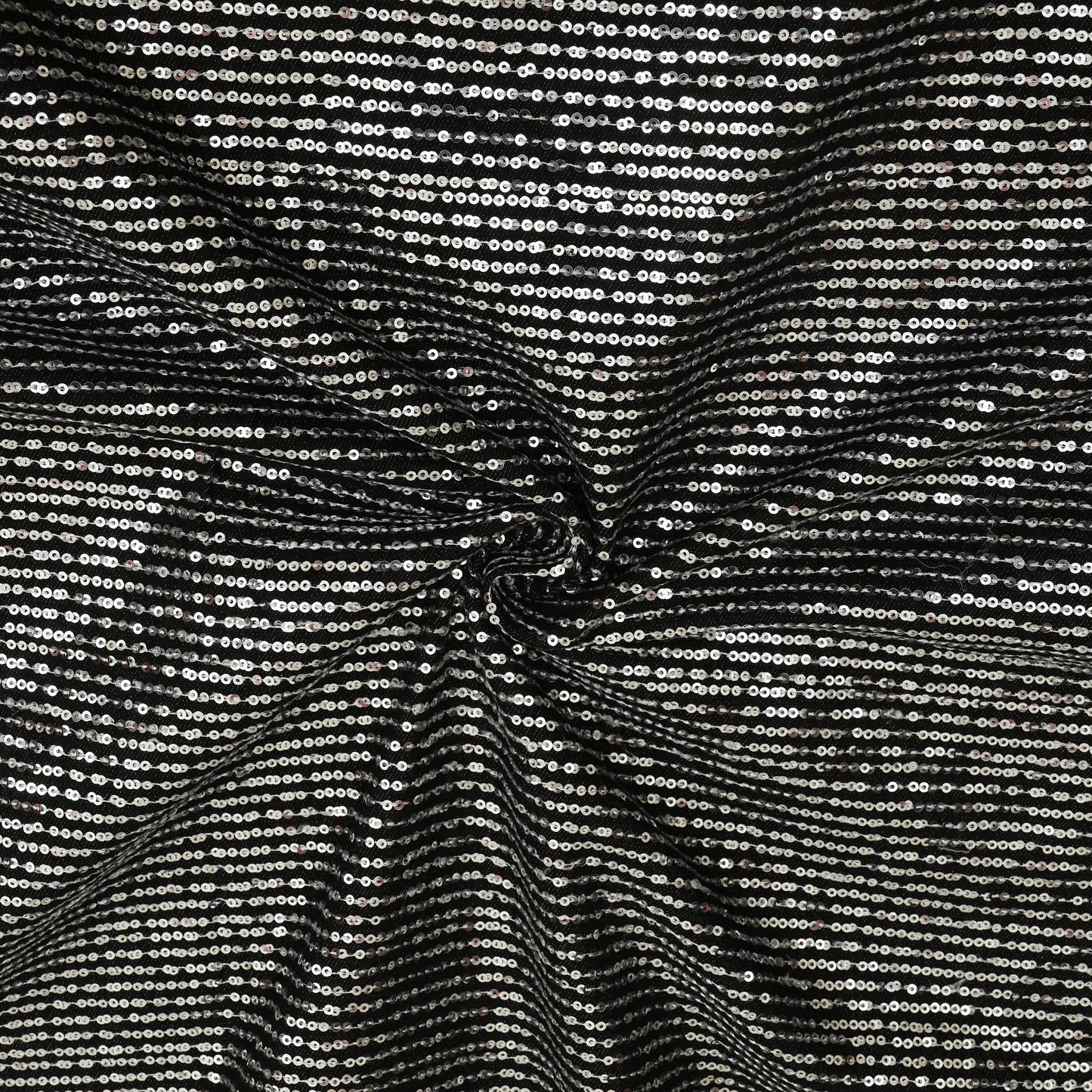 Denim Sequins Embroidery Fabric